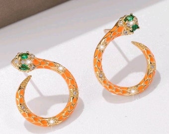 Nyoka Stud Snake Earrings