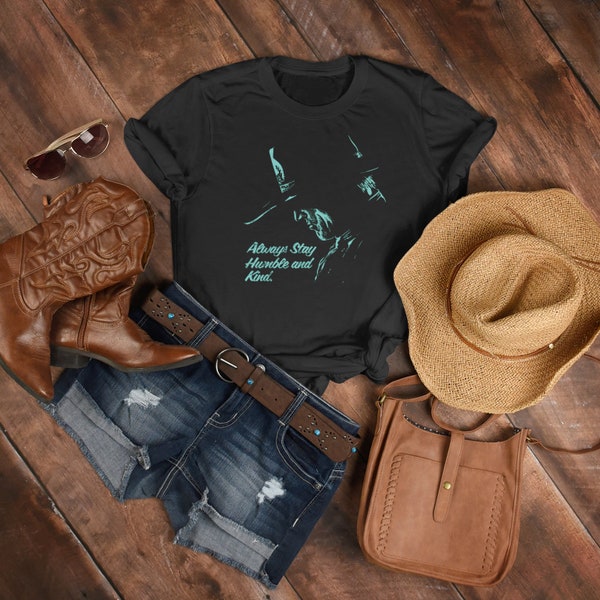 Dark Heather Gray Always Be Humble and Kind Cowboy T Shirt