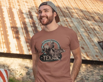 Mens Clay Colored Texas Rodeo T Shirt