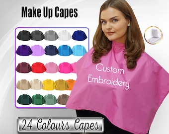 Personalized Makeup Cape: Custom Embroidered Salon Cape