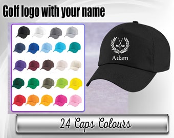 Personalized Golf Cap: Embroidered Cotton Twill, Custom Name