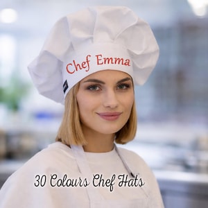 Personalized Embroidered Chef Hat: Custom Name or Logo