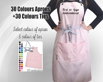 Personalized Embroidered Apron: Bi-Color Custom Apron