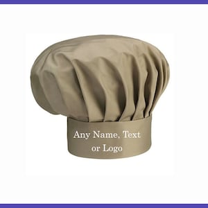 Personalised Chef Hat with Embroidery, Customised chef's hat, Embroidered chef hat with your name, logo or design, Personalised Baker hat image 6