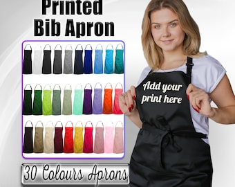 Personalized Printed Apron: Custom Chef, Beauty, BBQ Apron