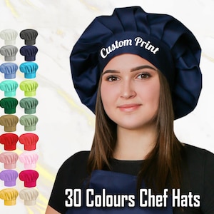 Gorro de chef personalizado con estampado: Gorro de barbacoa con logotipo personalizado