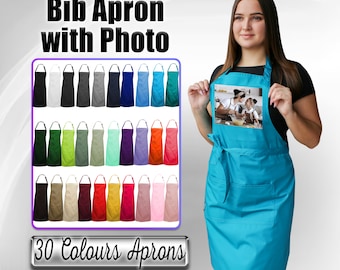 Personalised Photo Printed Apron, Custom Photo Apron, Ladies Photo Apron, Beauty Photo Apron, Friends or love ones Photo apron printed