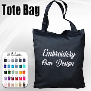 Personalized Embroidered Tote Bag: Custom Logo, Polycotton Long Handle