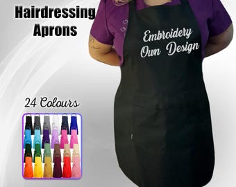 Personalized Embroidered Hairdresser Apron: Waterproof, Bleach Resistant
