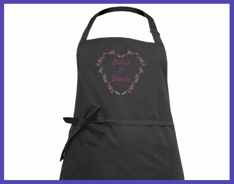 Personalised Waterproof Printed Hairdressers Apron, Customised Hairdressers Apron Printed, Waterproof and bleach resistant printed apron image 5