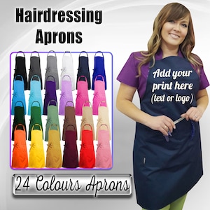 Personalized Waterproof Hairdresser Apron: Bleach Resistant Printed Bib