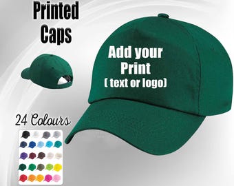 Personalized Printed Baseball Cap: Custom Text & Logo