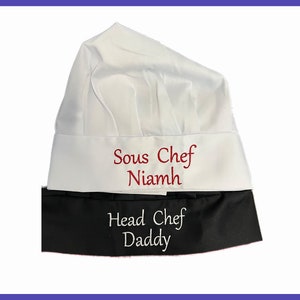 Personalised Chef Hat with Embroidery, Customised chef's hat, Embroidered chef hat with your name, logo or design, Personalised Baker hat image 4