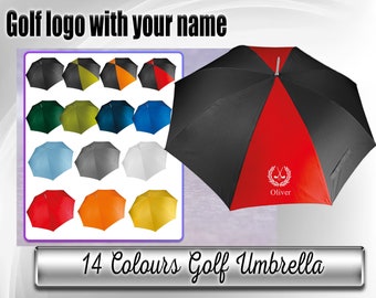Personalised Golf Umbrella Printed, Custom Golf Umbrella Printed, Large Golf Umbrella with your name, Golf Umbrella with your logo or design
