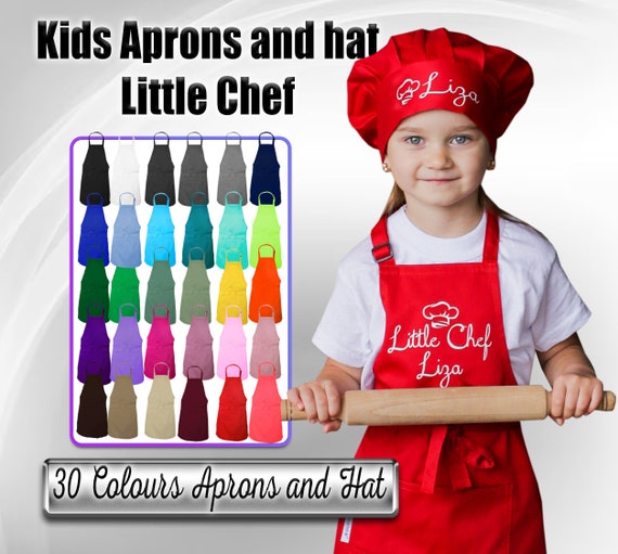 Ensemble De Chapeau Tablier Pour Enfants Tabliers Cuisine Tout-petits