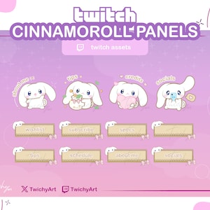 14 Cute Puppy Plushie PNG Panels for Twitch  | Twitch Assets