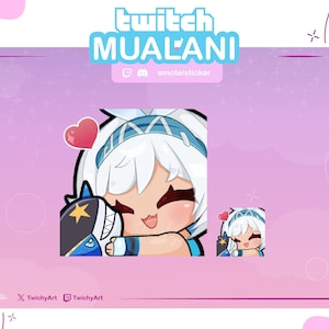 Mualani Hug Emote for Twitch / Discord Stickers / Youtube | Genshin Impact Emotes | Natlan Emotes
