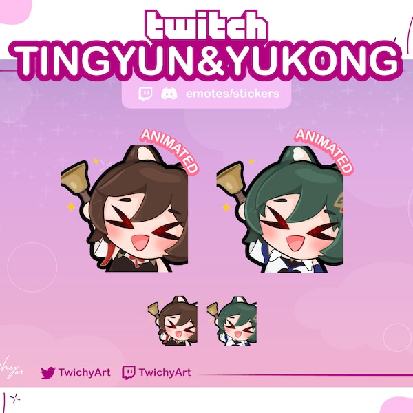 2 DinkDong Emotes Tingyun & Yukong For Twitch / Discord / Youtube | Honkai Star Rail Emotes