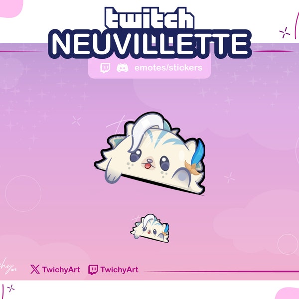 Neuvillette Animated Bongo Emote for Twitch / Discord Stickers / Youtube | Genshin Impact Emotes