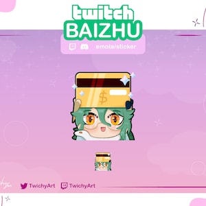Baizhu Credit Card Emote pour Twitch / Discord Sticker / Youtube | Émote Genshin Impact
