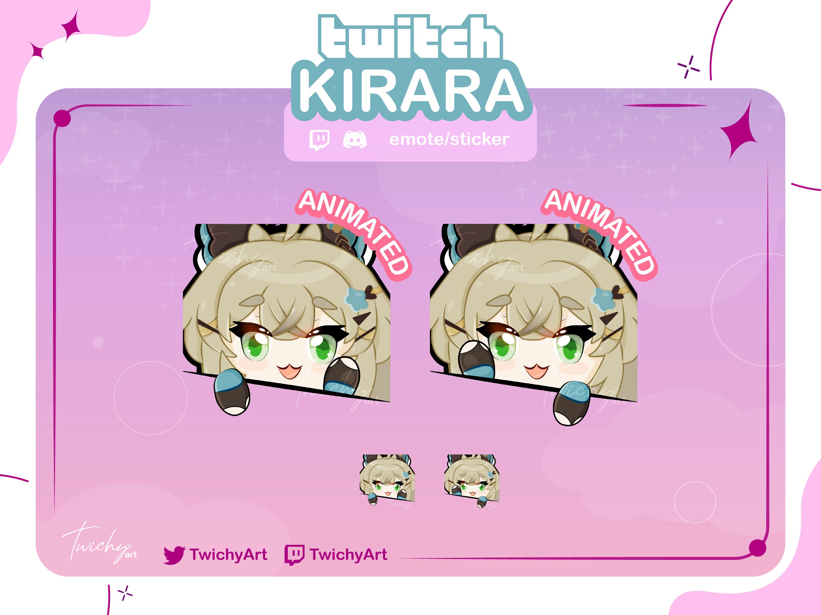 Kirara Bongo Emote Para Twitch / Discord Sticker / Youtube | Genshin Impact Emote - Etsy