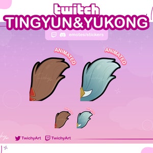 Tails Emotes Tingyun & Yukong For Twitch / Discord / Youtube | Honkai Star Rail Emotes