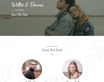 Site Web de mariage avec adresse Web | Forfait complet en ligne