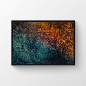 Rustic Grunge Framed Matte Photography Poster Print - Abstract Wall Decor - Colourful and Vibrant!