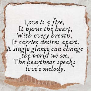 Romantic Valentine&#39;s Day Quatrains: Printable Love Poems (PDF)