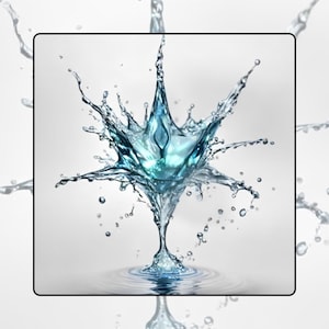 Arte digital com tema de água para impressão, download de design de água em PDF, decoração digital de água para casa, pôster com tema de água, papel de parede de água em PDF