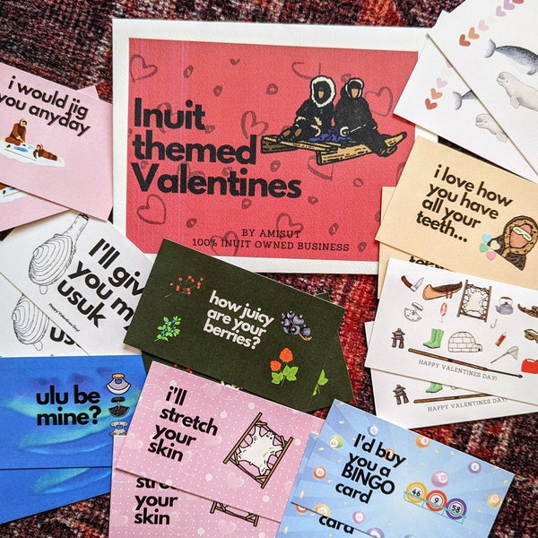 Inuit Themed Valentine's Day cards