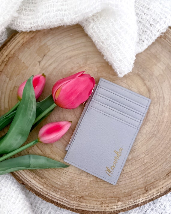 FuninCrea Kartenetui Damen - 22 Kartenfächer Kunstleder Portemonnaie Kompakt