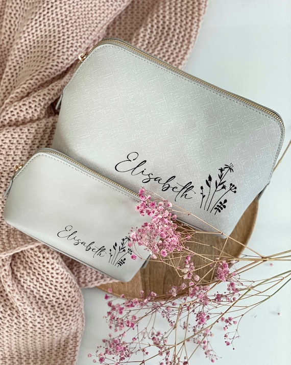Kosmetiktasche Aus Leinen Mit Französischem Spruch – 20x14x5 Cm, Inkl. Geschenkumschlag – Perfekt Für Muttertag & Geburtstag