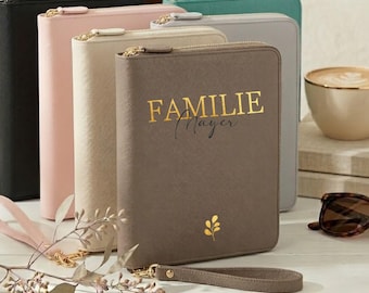 Spersonalizowany organizer z imieniem | Wzór rodzinny | Organizer rodzinny, teczka podróżna, teczka na dokumenty z wieloma przegródkami