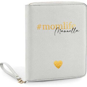 Organizer personalized with name | Document folder travel documents motif momlife | Maternity pass travel organizer