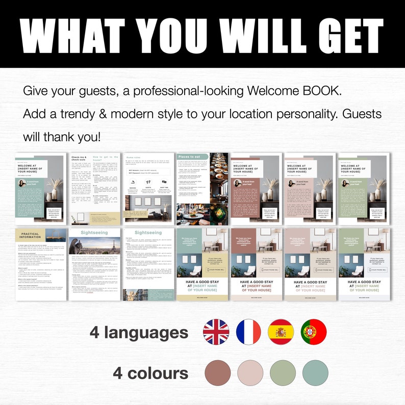 Short Term Rental Welcome Book Template Powerpoint Editable Guest Short Term Rental Welcome Book Template Powerpoint Editable Guest