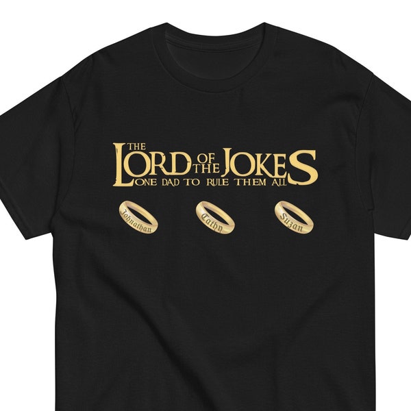 Personalized Funny movies inspired shirt, humorous t-shirt, lord of the jokes one dad to rule them all