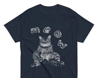 Funny cat shirt, meow the lazy cat tee