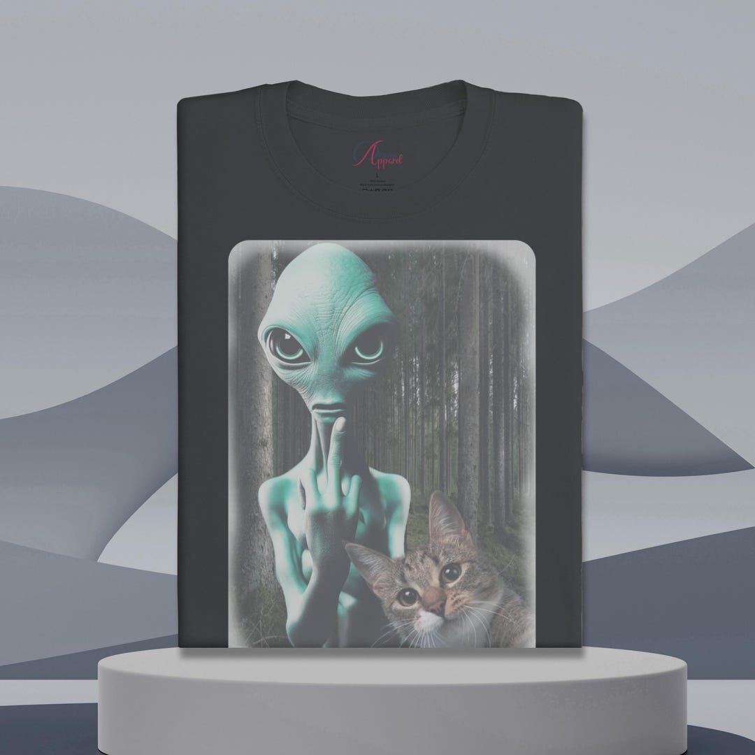 Funny Alien Cat Selfie T-shirt: Inappropriate Meme Tee - Etsy