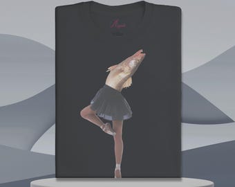 Grappige T-shirt ballerina vis - cadeau balletliefhebber