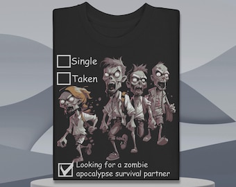 T-shirt Zombie Apocalypse Partner : t-shirt d'horreur rétro drôle