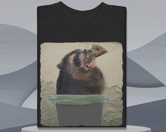 Raccoon Eating Pizza - Funny Meme Shirt