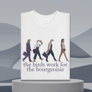 Funny conspiracy theory shirt, the birds work for the bourgeoisie tee, Birds Aren’t Real Shirt, Satirical Conspiracy top, If It Flies It Spy