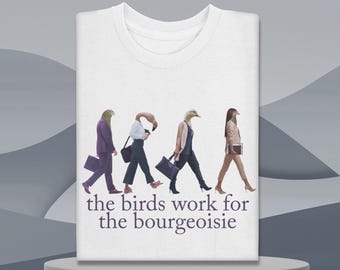 Camiseta "Los pájaros no son reales": Camiseta satírica conspirativa