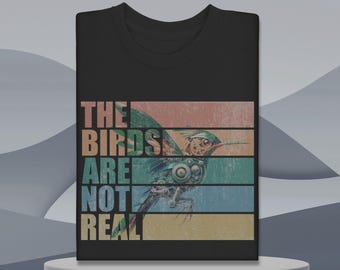 Camiseta "Los pájaros no son reales": Camiseta satírica conspirativa