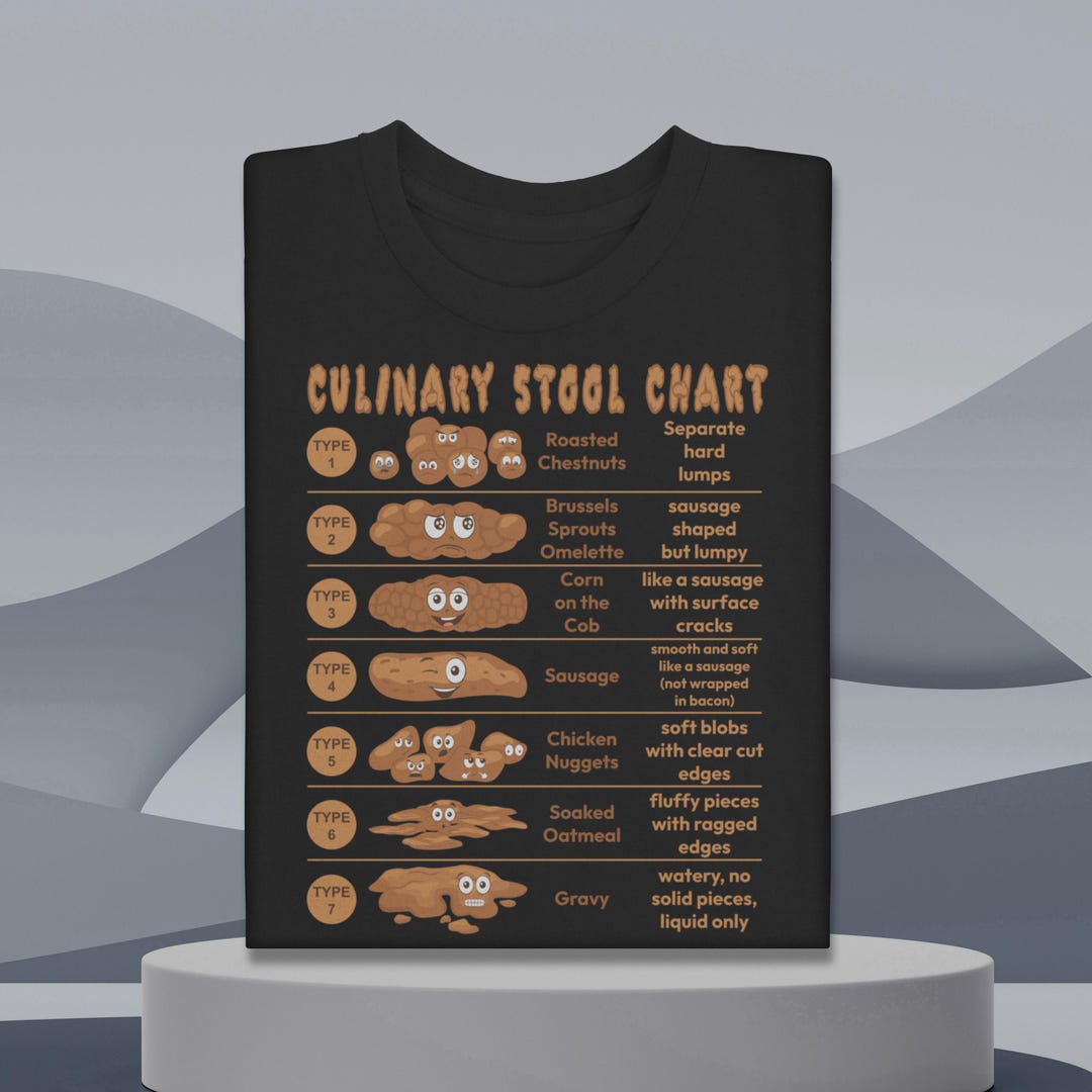 Culinary Stool Chart T-shirt: a Funny Poop Classification Paradigm - Etsy