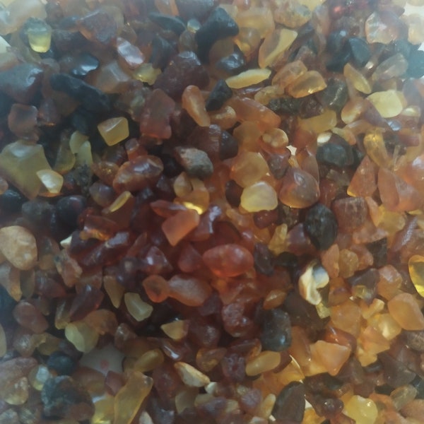 Baltic amber rough 0.01-0.03 gr fraction 1kg bag