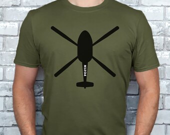Camisa personalizada con número de cola de helicóptero/regalo de piloto/407