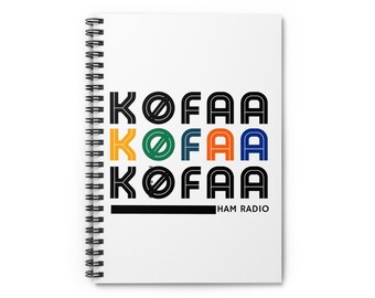 Cuaderno espiral de señal de llamada de radioaficionado personalizado, radioaficionado, cuaderno de operador de radio, regalo de radioaficionado, radioaficionado, señal de llamada de radioaficionado