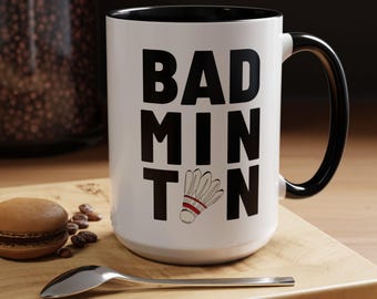 Taza de bádminton, regalo de bádminton, regalos de bádminton, amantes del bádminton, regalo para amantes del bádminton, regalo de volante, taza de volante